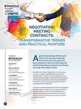 Negotiating Meeting Contracts: Transformative Trends and Practical Pointers