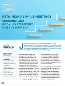 Rethinking Simple Meetings: Sourcing and Booking Strategies for the New Era